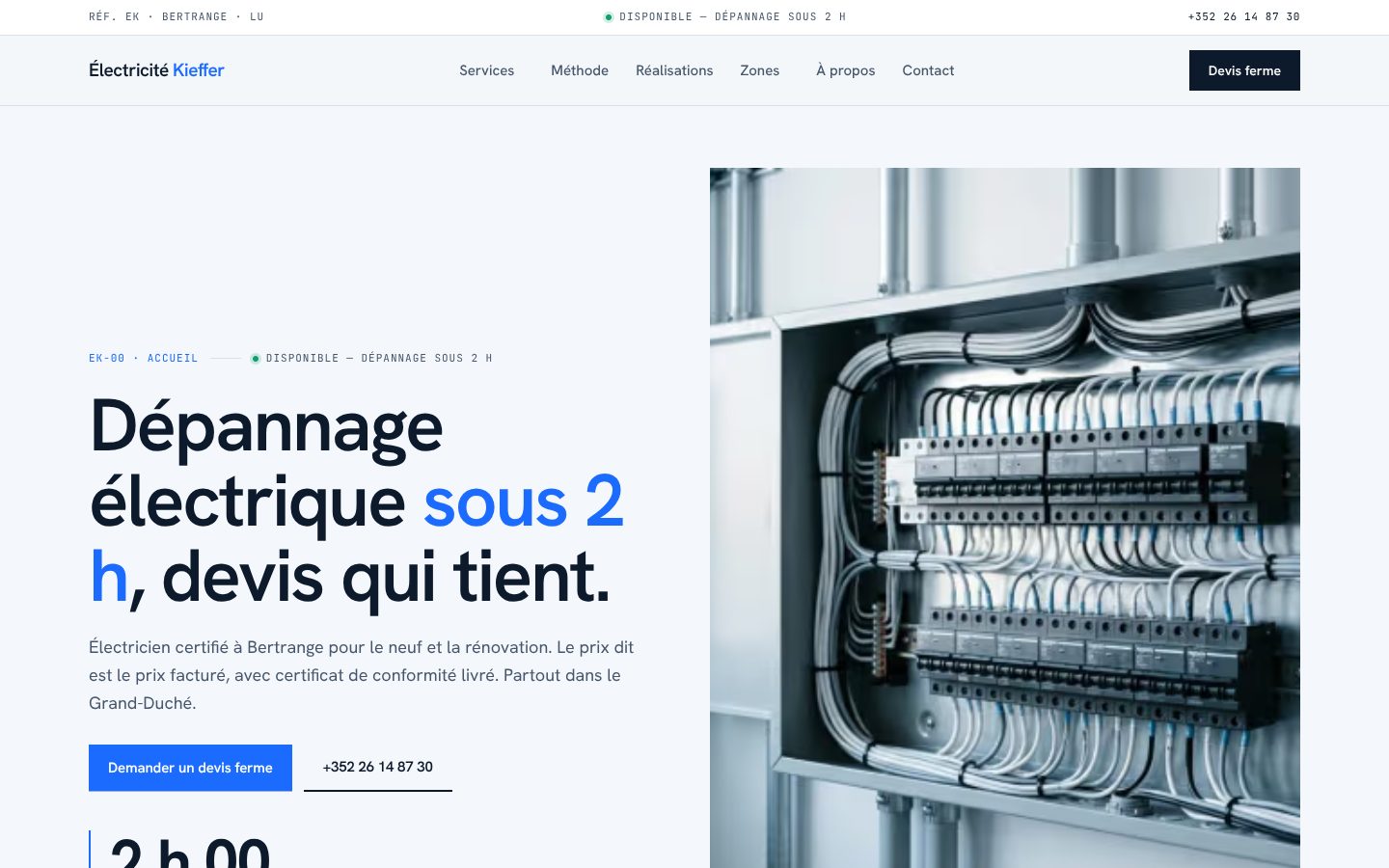 Aperçu du design Électricité Kieffer