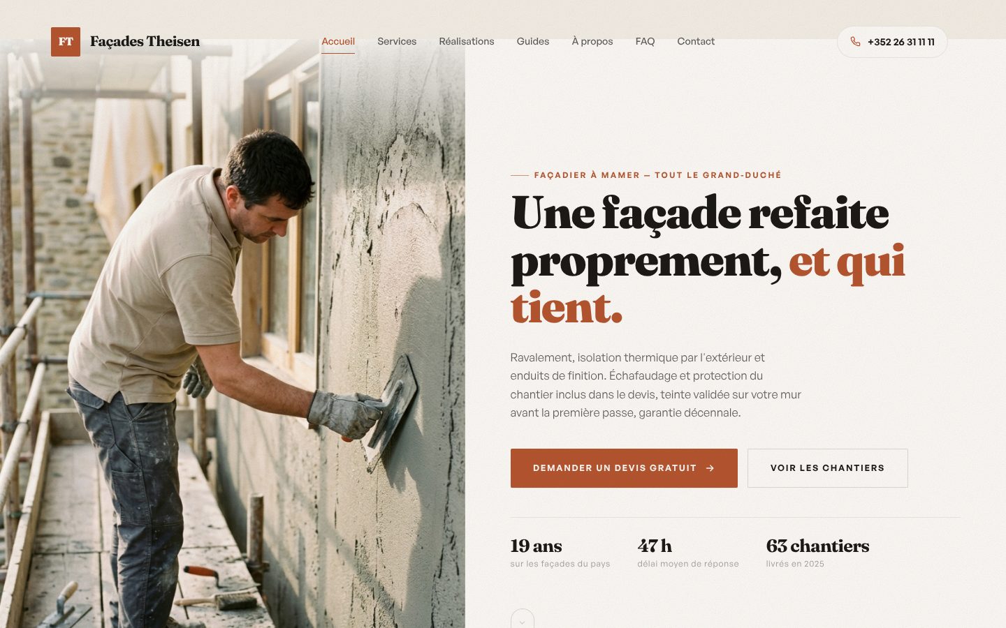 Aperçu du design Façadier Theisen