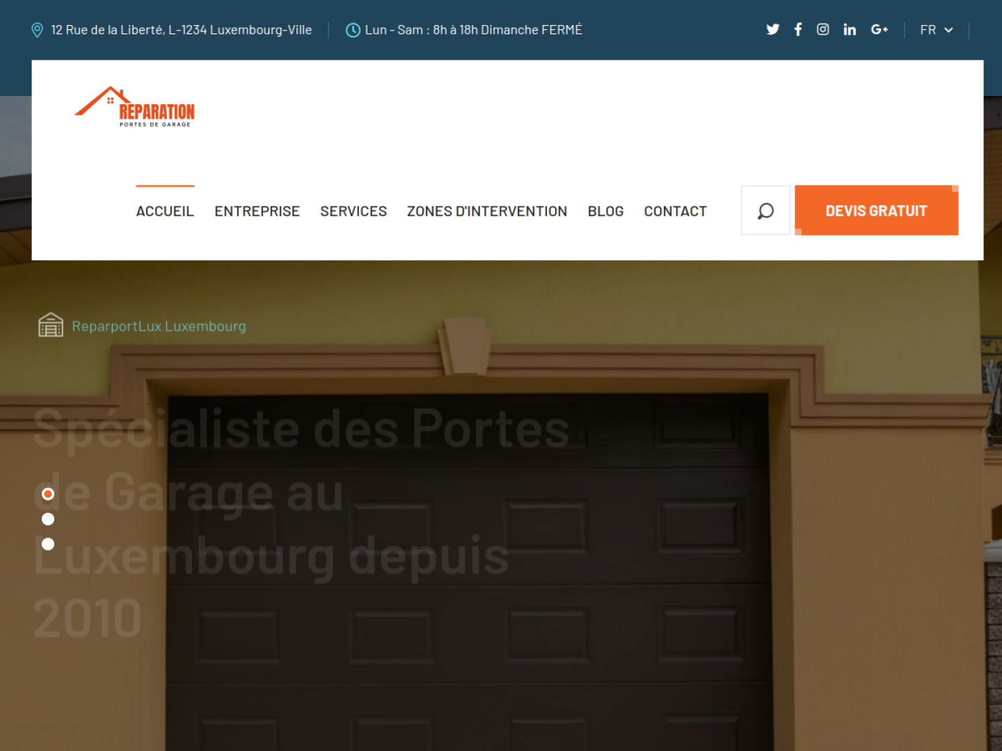 Aperçu du design ReparPortLux