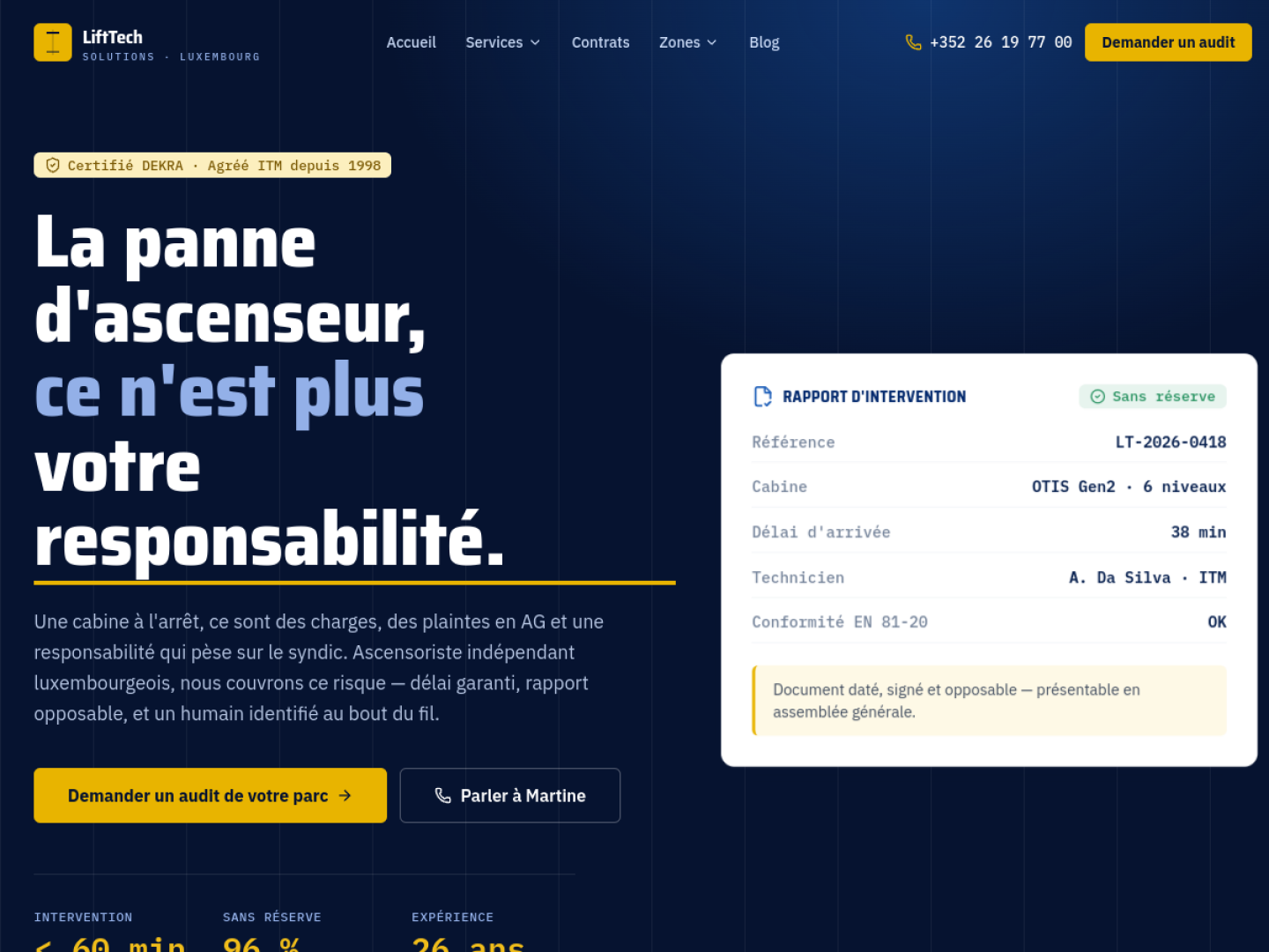 Aperçu du design LiftTech — Clair