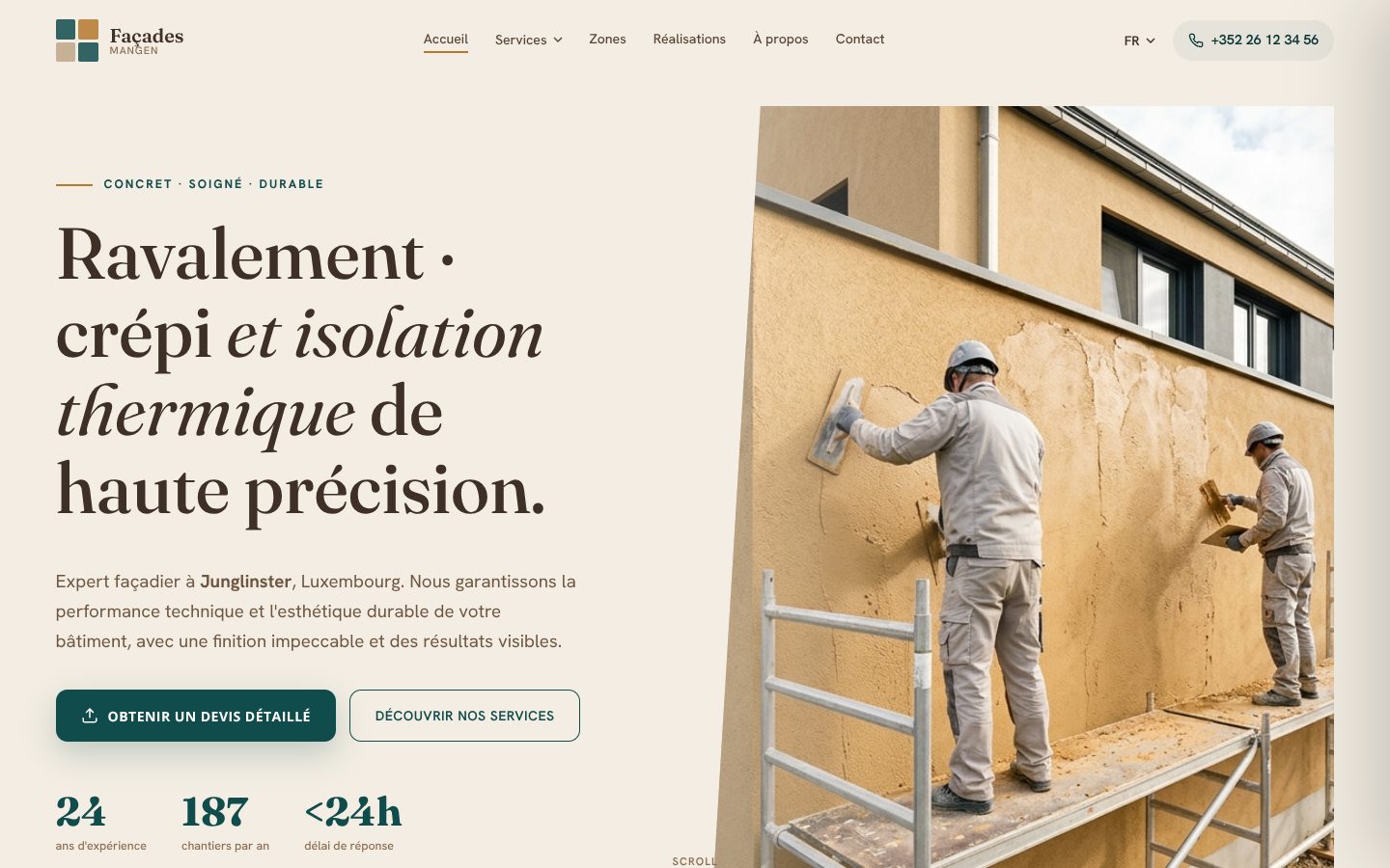 Aperçu du design Façades Mangen