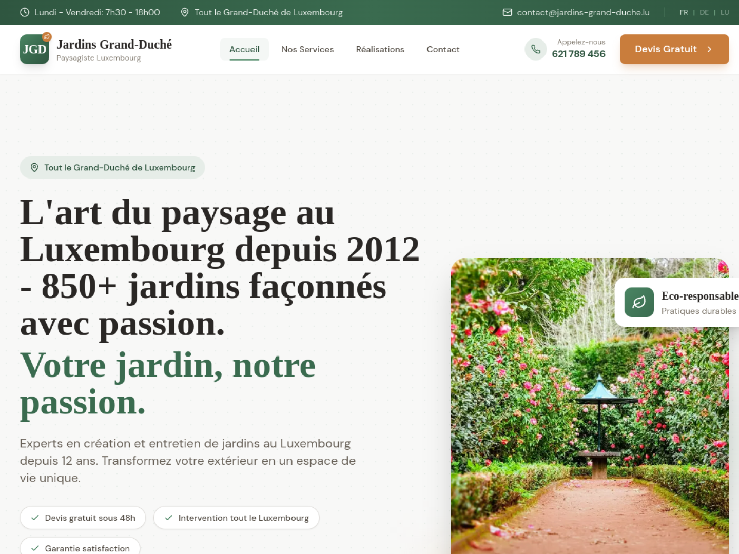 Aperçu du design Jardins Grand-Duché — Clarté