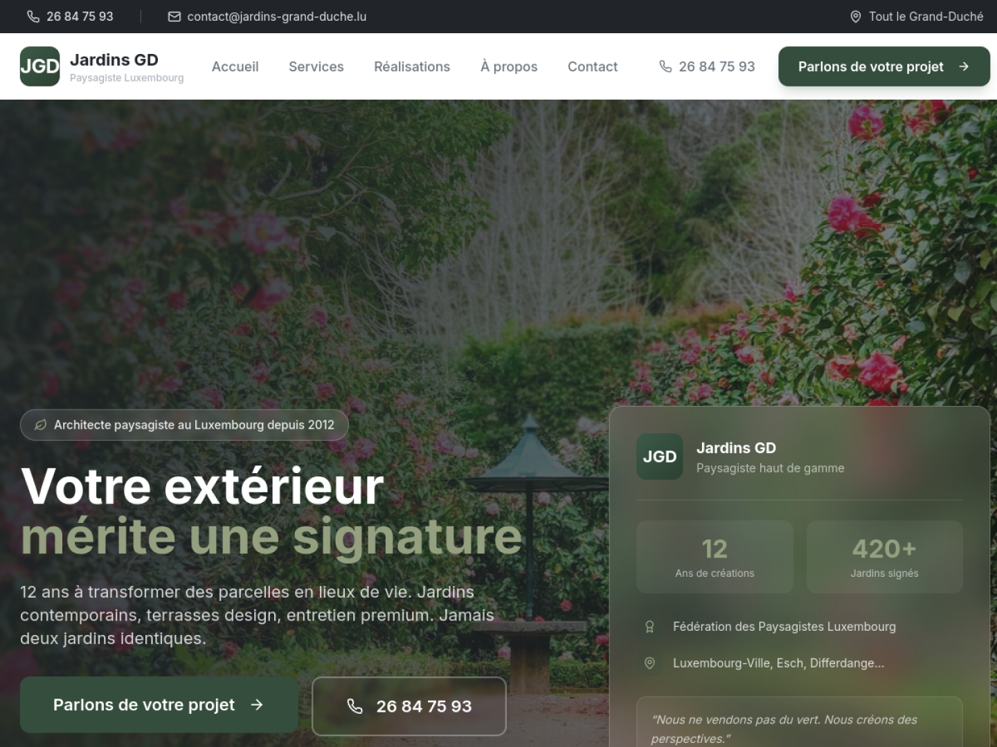Jardins Grand-Duché — Signature