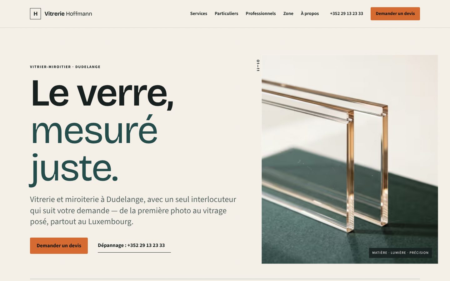 Aperçu du design Vitrerie Hoffmann