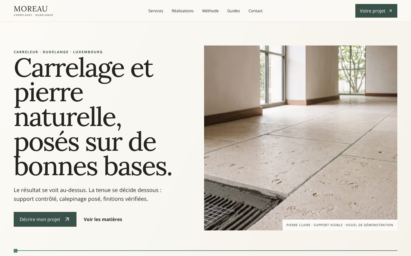 Aperçu du design Moreau Carrelages