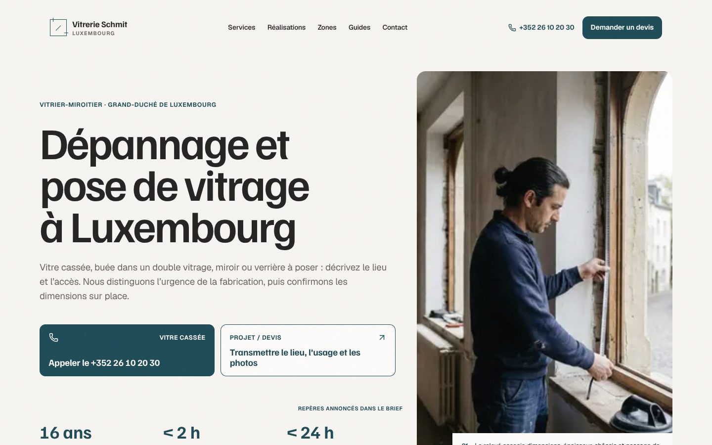 Aperçu du design Vitrerie Schmit