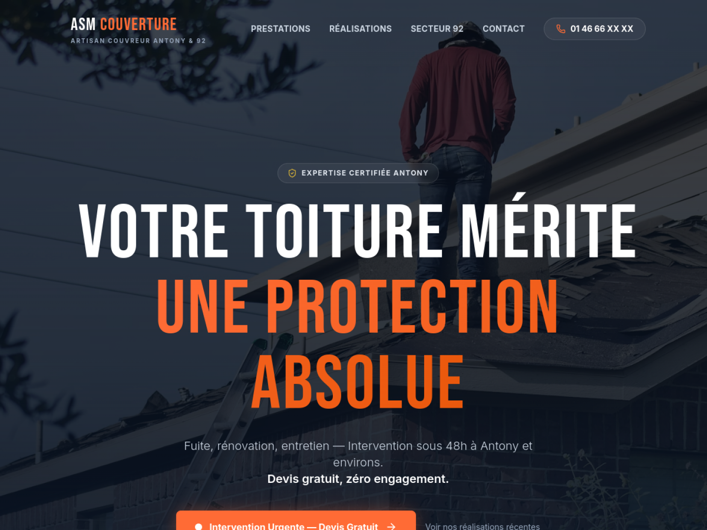 Aperçu du design CouvreurPro 48h