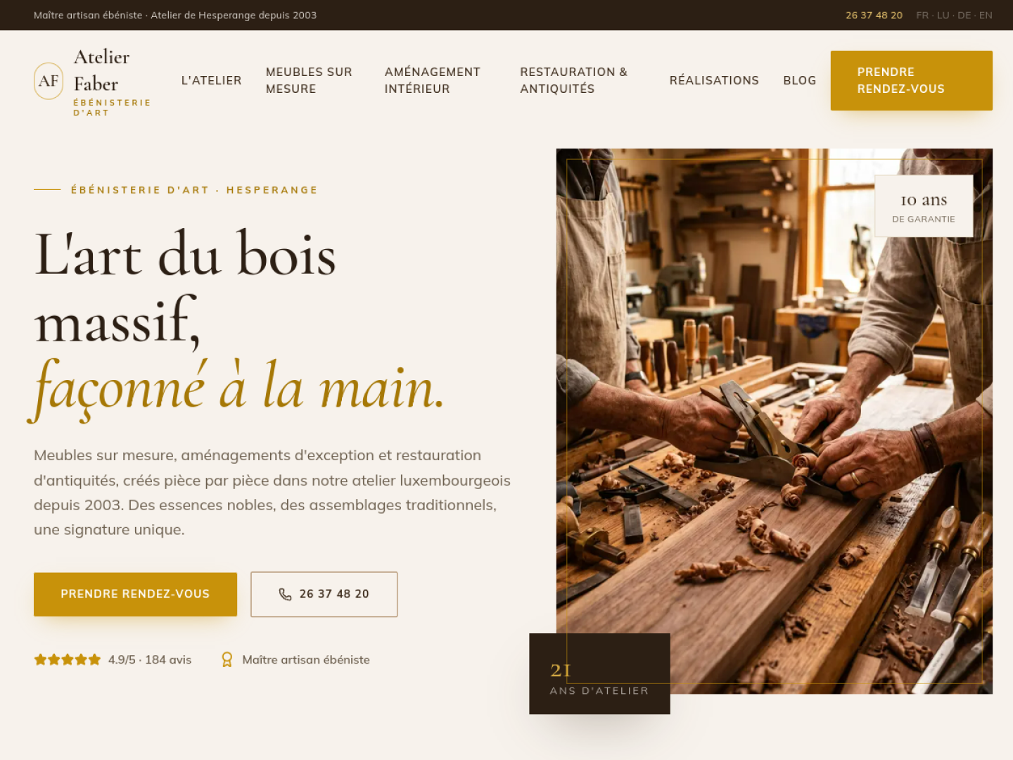 Aperçu du design Atelier Faber
