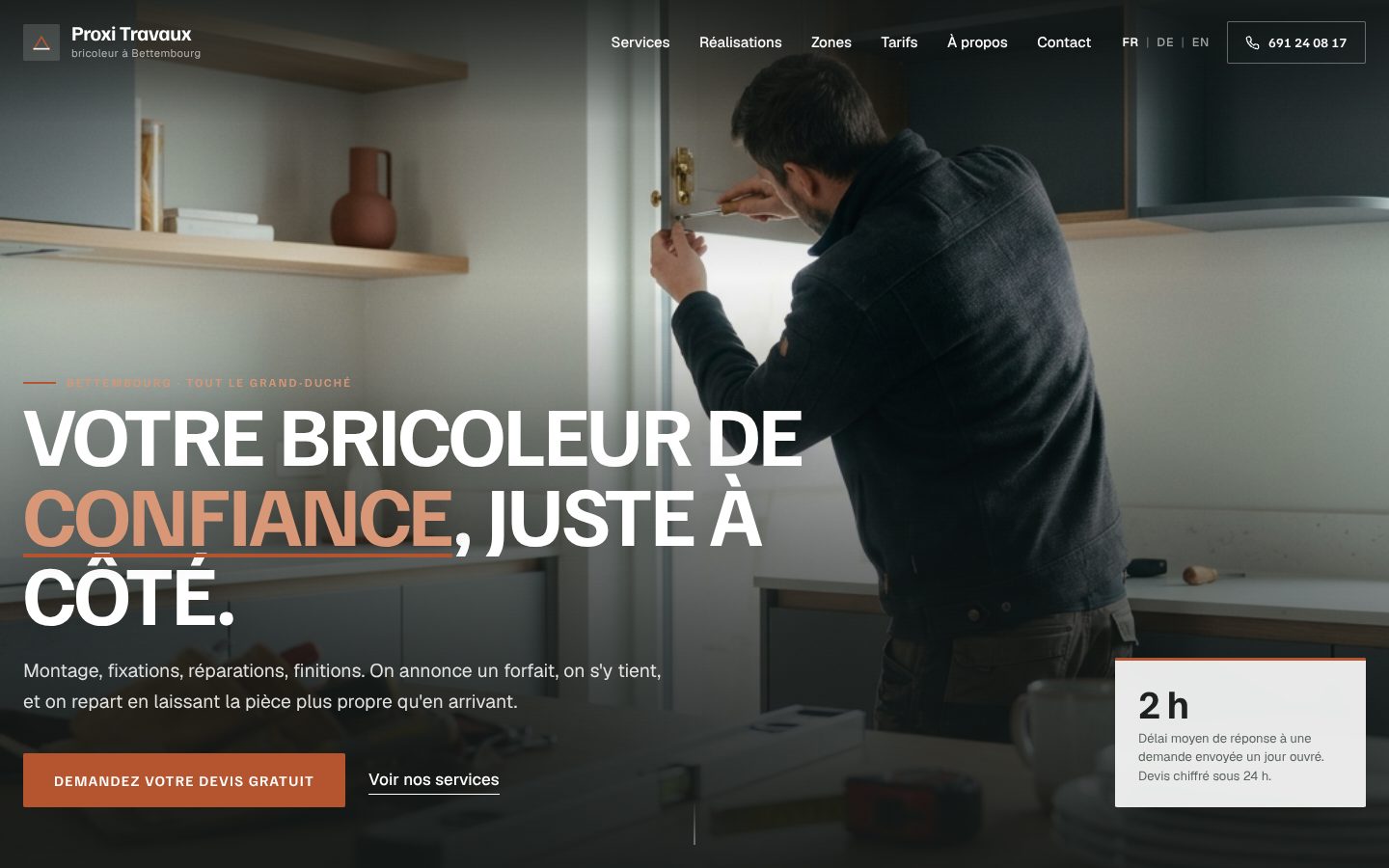 Aperçu du design Proxi Travaux