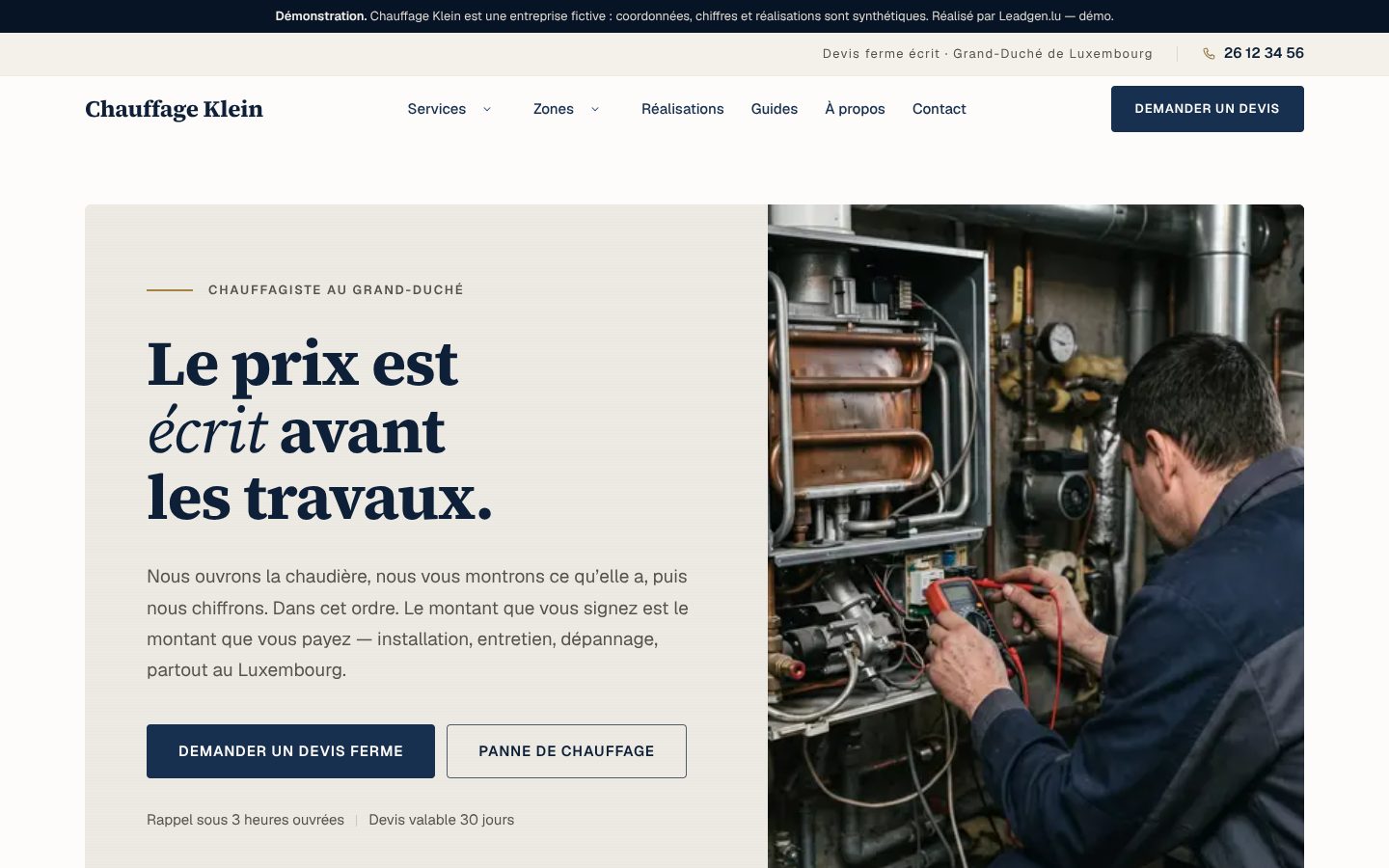 Aperçu du design Chauffage Klein