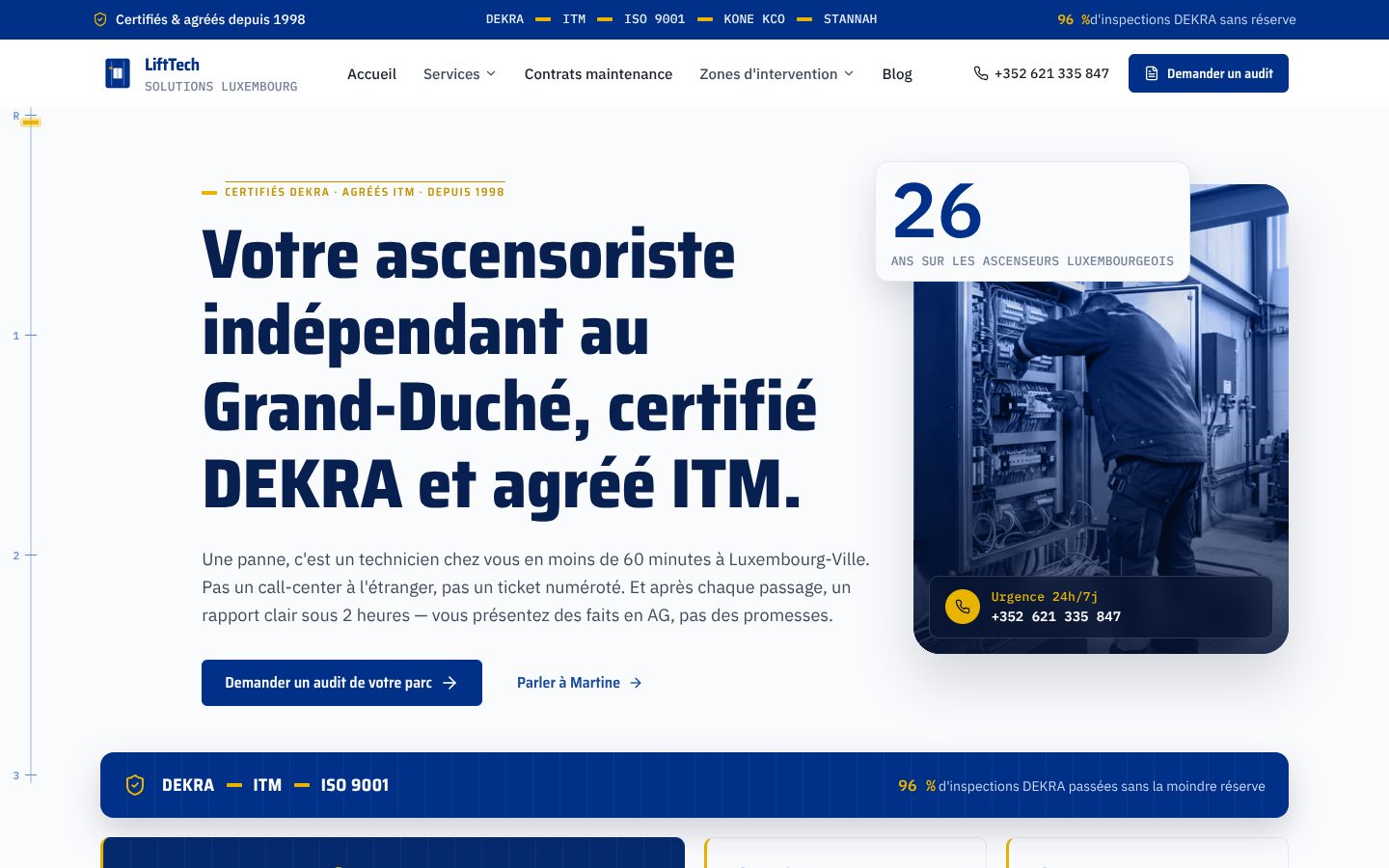 Aperçu du design LiftTech — Confiance