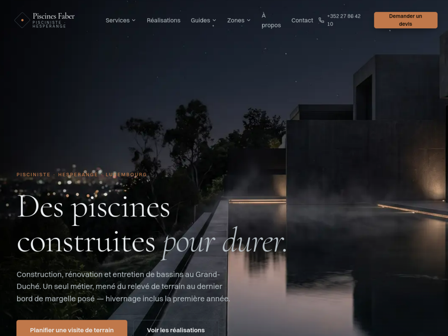 Aperçu du design Piscines Faber