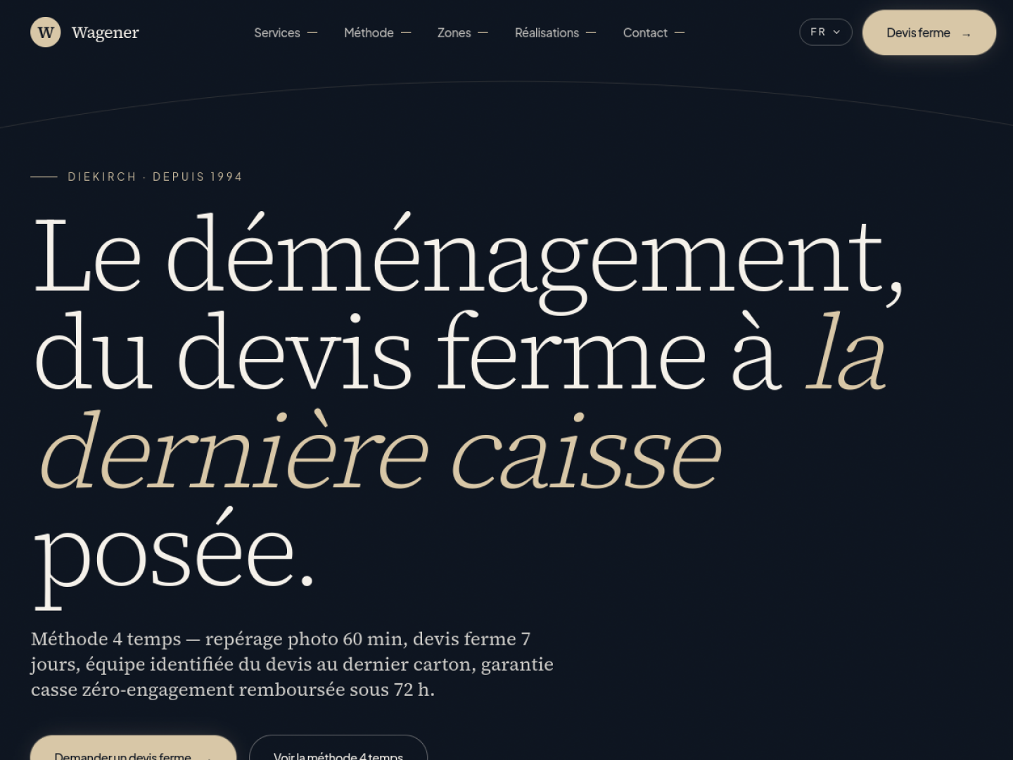 Aperçu du design Wagener Déménagements