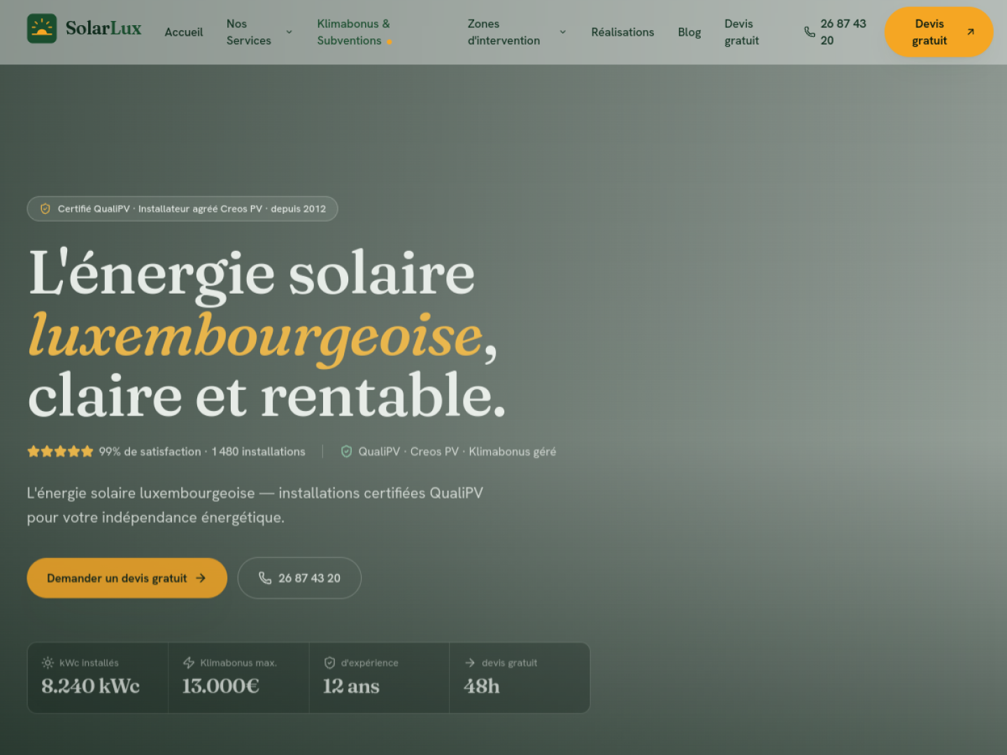 Aperçu du design SolarLux